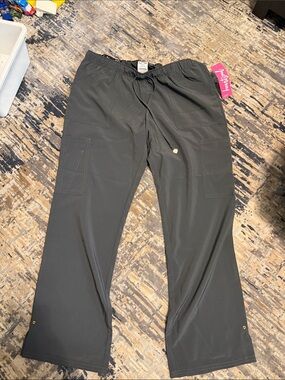 HeartSoul Women's Dark Gray Cargo Scrub Pants